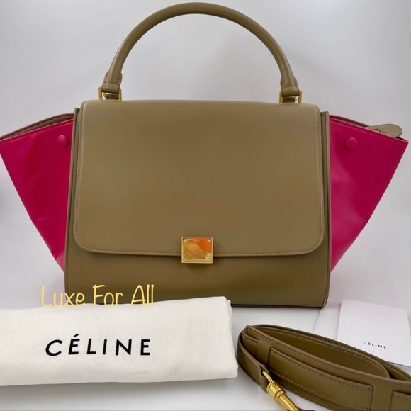LIKE NEW Celine Trapeze Medium Bicolor Leather Bag - Picture 1 of 16
